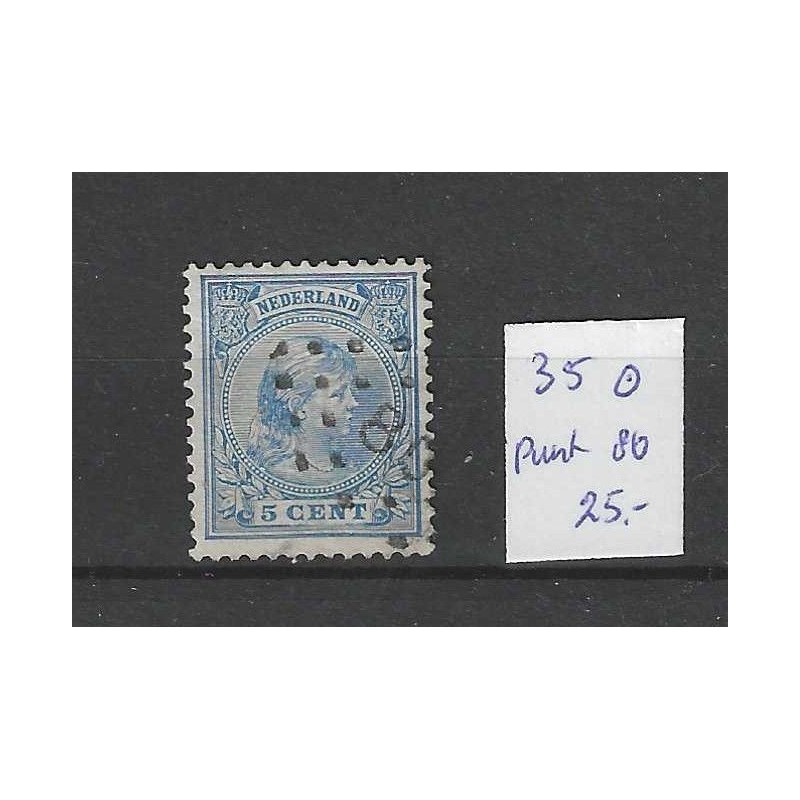 Nederland 35 met puntstempel 80 VFU/gebruikt CV 25 € Nederland 35 met puntstempel 80 VFU/gebruikt CV 25 €
