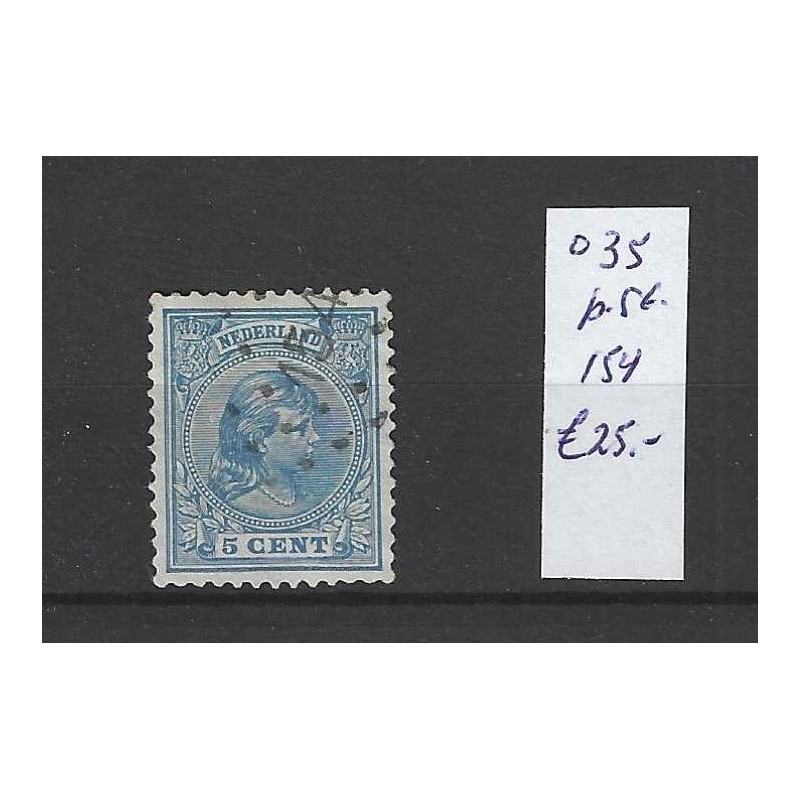 Nederland 35 met puntstempel 154 VFU/gebruikt CV 25 € Nederland 35 met puntstempel 154 VFU/gebruikt CV 25 €