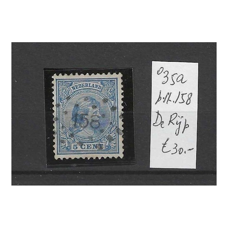 Nederland 35 met puntstempel 158 VFU/gebruikt CV 30 € Nederland 35 met puntstempel 158 VFU/gebruikt CV 30 €