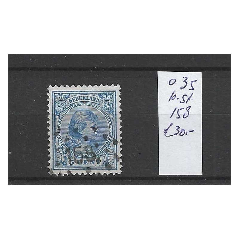 Nederland 35 met puntstempel 158 VFU/gebruikt CV 30 € Nederland 35 met puntstempel 158 VFU/gebruikt CV 30 €