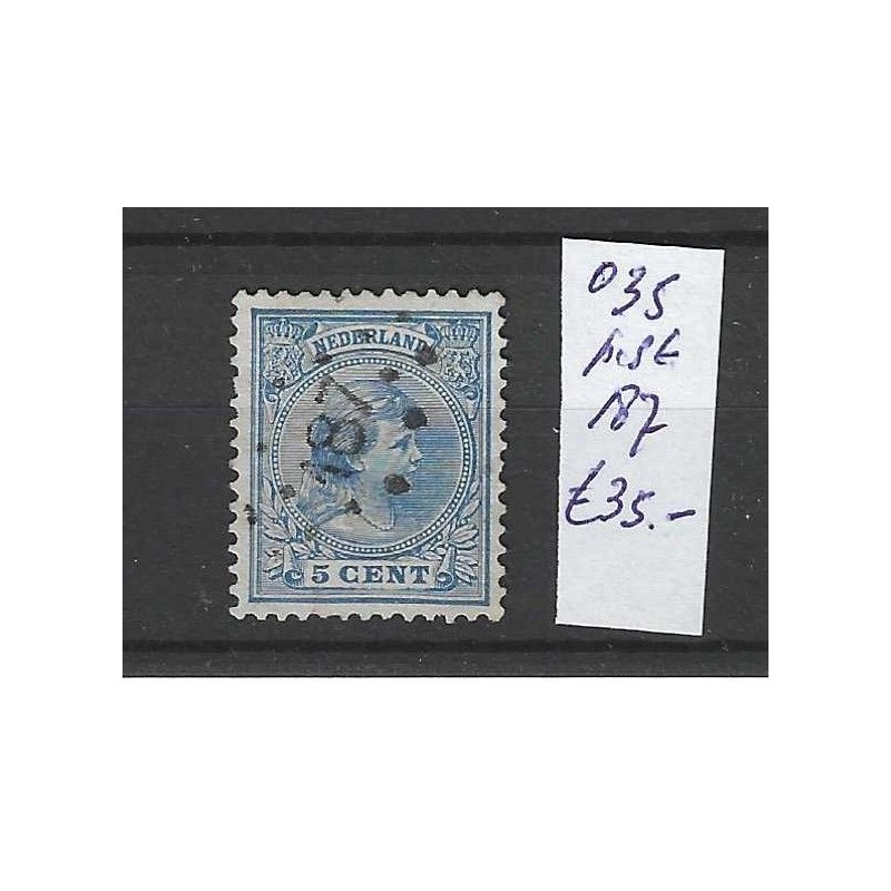 Nederland 35 met puntstempel 187 VFU/gebruikt CV 35 € Nederland 35 met puntstempel 187 VFU/gebruikt CV 35 €