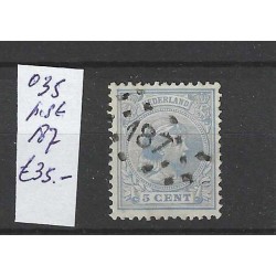 Nederland 35 met puntstempel 187 VFU/gebruikt CV 35 €