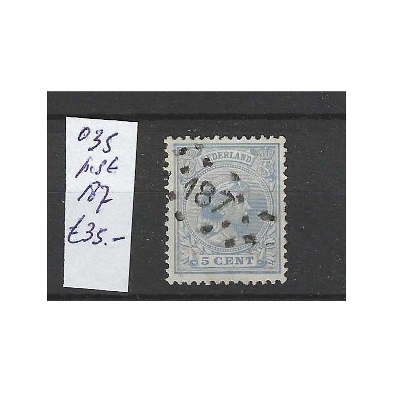 Nederland 35 met puntstempel 187 VFU/gebruikt CV 35 € Nederland 35 met puntstempel 187 VFU/gebruikt CV 35 €
