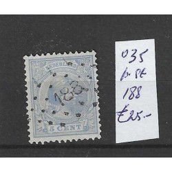 Nederland 35 met puntstempel 188 VFU/gebruikt CV 25 €