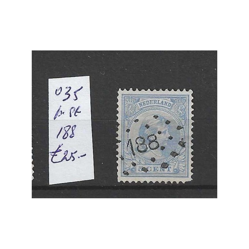 Nederland 35 met puntstempel 188 VFU/gebruikt CV 25 €