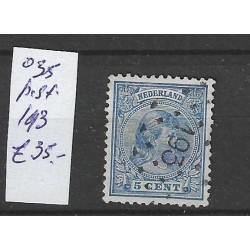 Nederland 35 met puntstempel 193 VFU/gebruikt CV 35 €