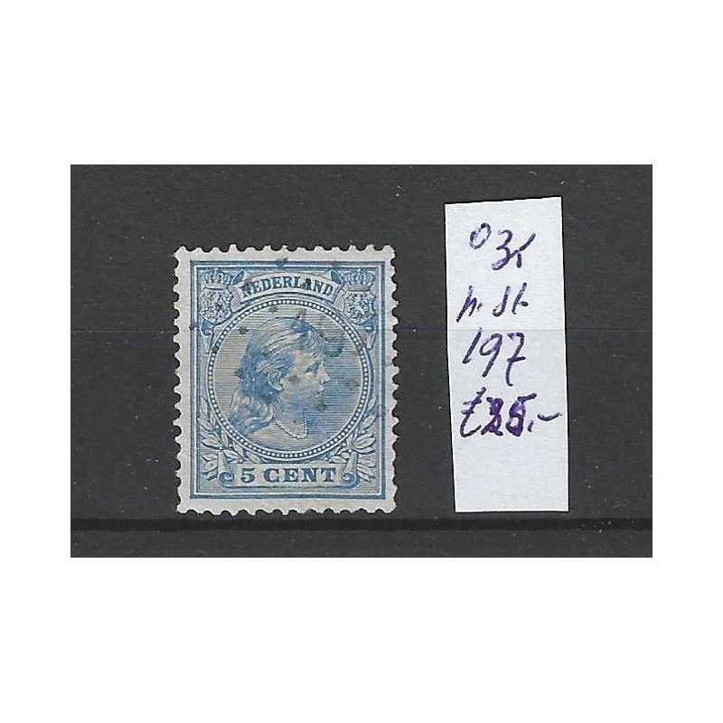 Nederland 35 met puntstempel 197 VFU/gebruikt CV 25 € Nederland 35 met puntstempel 197 VFU/gebruikt CV 25 €
