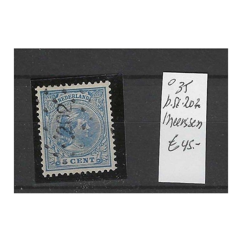 Nederland 35 met puntstempel 202 VFU/gebruikt CV 45 € Nederland 35 met puntstempel 202 VFU/gebruikt CV 45 €