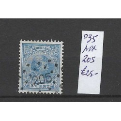 Nederland 35 met puntstempel 205 VFU/gebruikt CV 25 €