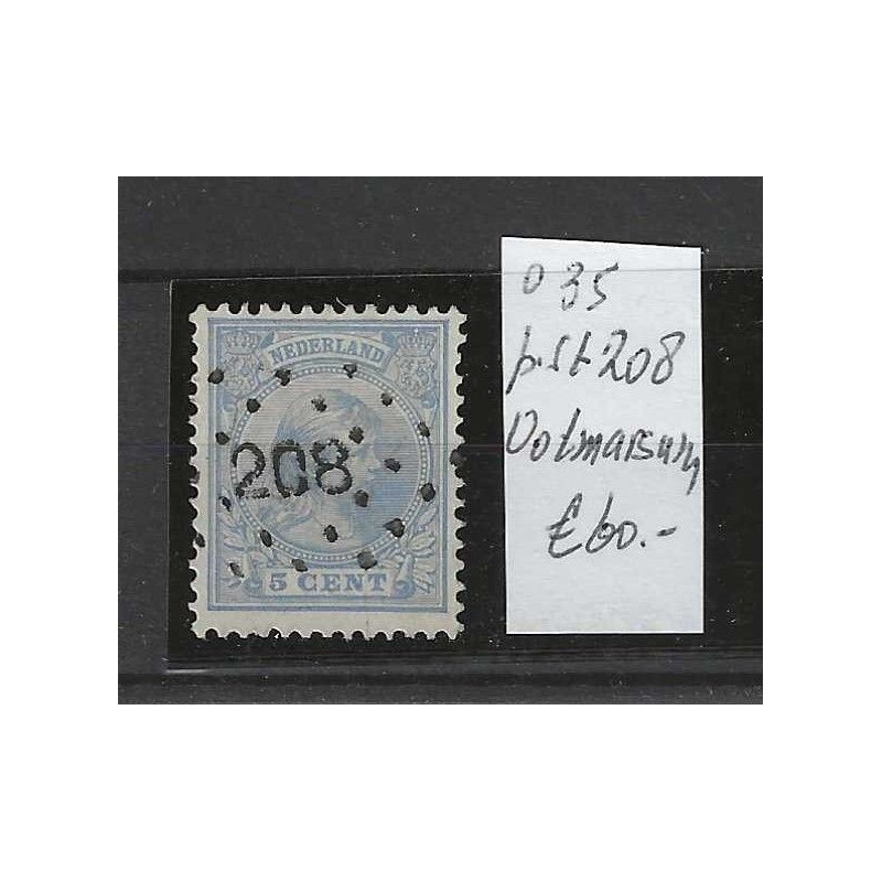 Nederland 35 met puntstempel 208 VFU/gebruikt CV 60 € Nederland 35 met puntstempel 208 VFU/gebruikt CV 60 €
