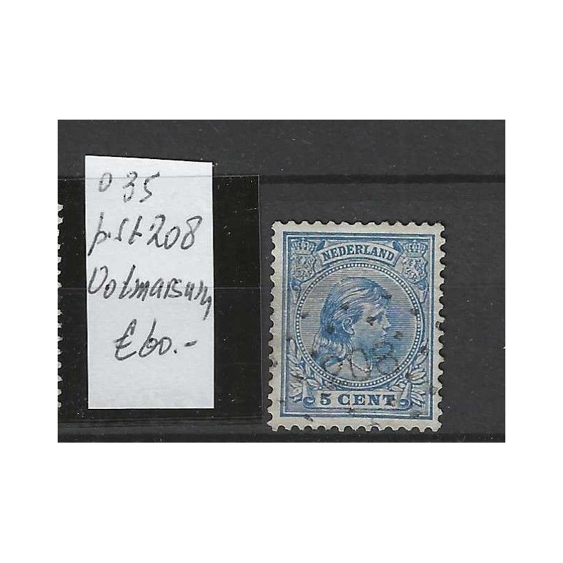 Nederland 35 met puntstempel 208 VFU/gebruikt CV 60 € Nederland 35 met puntstempel 208 VFU/gebruikt CV 60 €