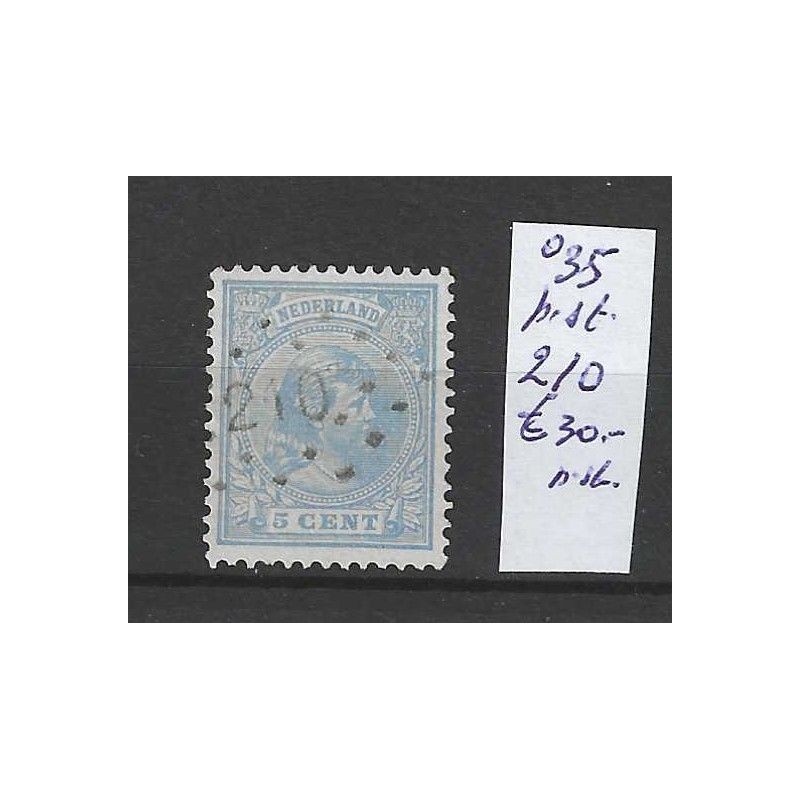 Nederland 35 met puntstempel 210 VFU/gebruikt CV 30 € Nederland 35 met puntstempel 210 VFU/gebruikt CV 30 €