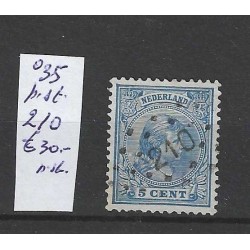 Nederland 35 met puntstempel 210 VFU/gebruikt CV 30 €