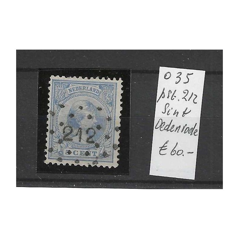 Nederland 35 met puntstempel 212 VFU/gebruikt CV 60 € Nederland 35 met puntstempel 212 VFU/gebruikt CV 60 €