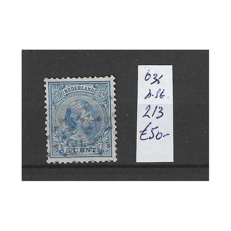 Nederland 35 met puntstempel 213 VFU/gebruikt CV 50 € Nederland 35 met puntstempel 213 VFU/gebruikt CV 50 €