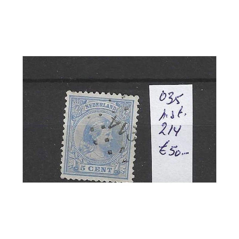 Nederland 35 met puntstempel 214 VFU/gebruikt CV 50 € Nederland 35 met puntstempel 214 VFU/gebruikt CV 50 €