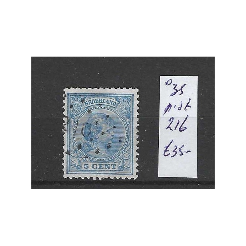 Nederland 35 met puntstempel 216 VFU/gebruikt CV 35 € Nederland 35 met puntstempel 216 VFU/gebruikt CV 35 €
