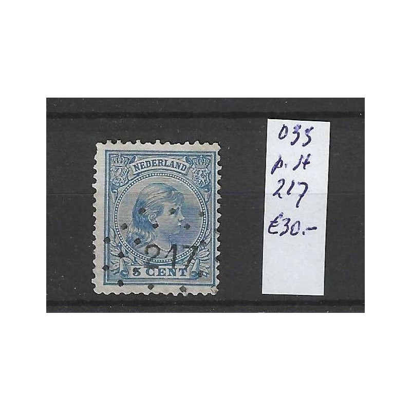 Nederland 35 met puntstempel 217 VFU/gebruikt CV 30 € Nederland 35 met puntstempel 217 VFU/gebruikt CV 30 €