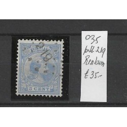 Nederland 35 met puntstempel 219  VFU/gebruikt CV 35 €