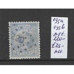 Nederland 35 met puntstempel 220  VFU/gebruikt CV 25 €