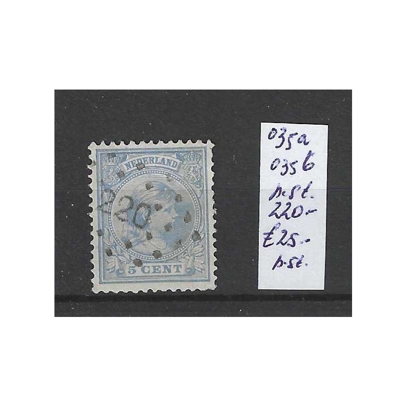 Nederland 35 met puntstempel 220 VFU/gebruikt CV 25 € Nederland 35 met puntstempel 220 VFU/gebruikt CV 25 €