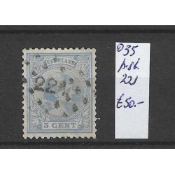 Nederland 35 met puntstempel 221  VFU/gebruikt CV 50 €