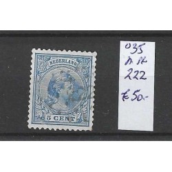 Nederland 35 met puntstempel 222  VFU/gebruikt CV 50 €