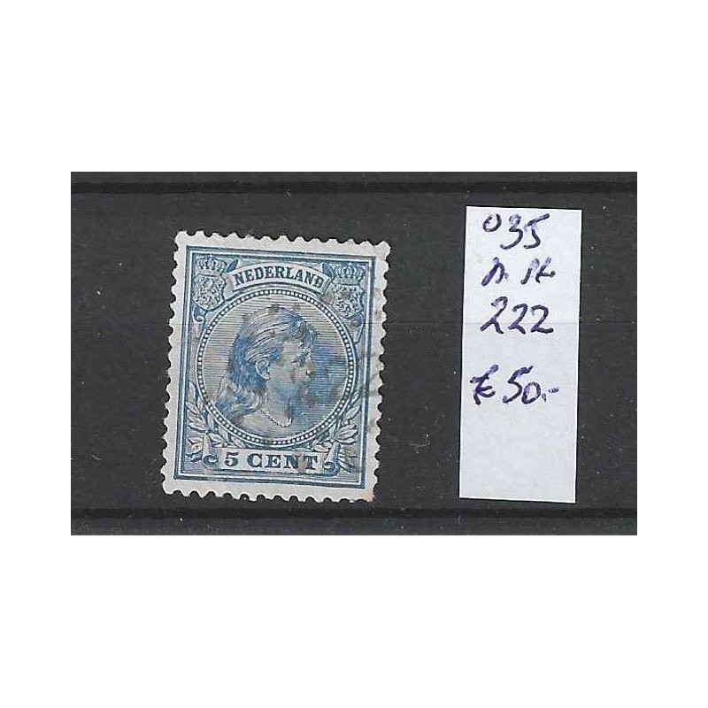 Nederland 35 met puntstempel 222 VFU/gebruikt CV 50 € Nederland 35 met puntstempel 222 VFU/gebruikt CV 50 €