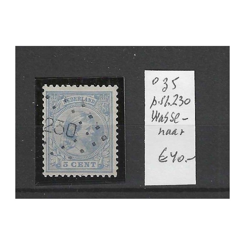 Nederland 35 met puntstempel 230 VFU/gebruikt CV 40 € Nederland 35 met puntstempel 230 VFU/gebruikt CV 40 €