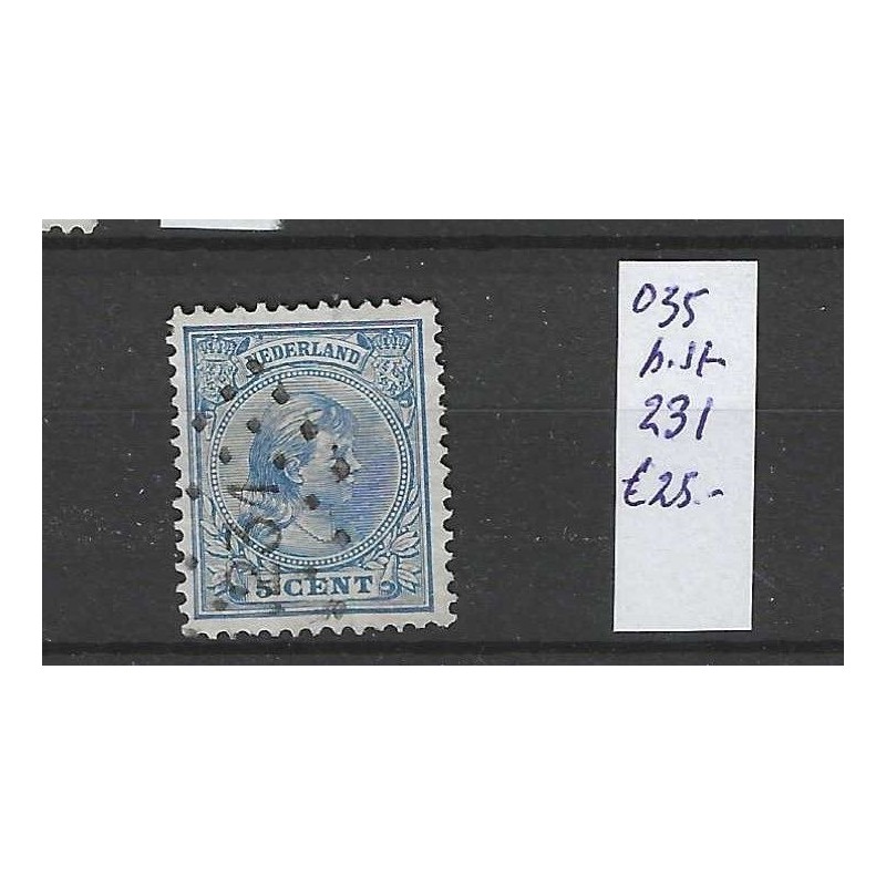 Nederland 35 met puntstempel 231 VFU/gebruikt CV 25 € Nederland 35 met puntstempel 231 VFU/gebruikt CV 25 €