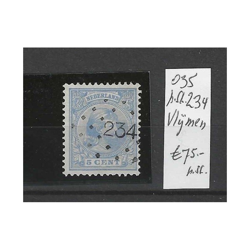 Nederland 35 met puntstempel 234 VFU/gebruikt CV 75 € Nederland 35 met puntstempel 234 VFU/gebruikt CV 75 €