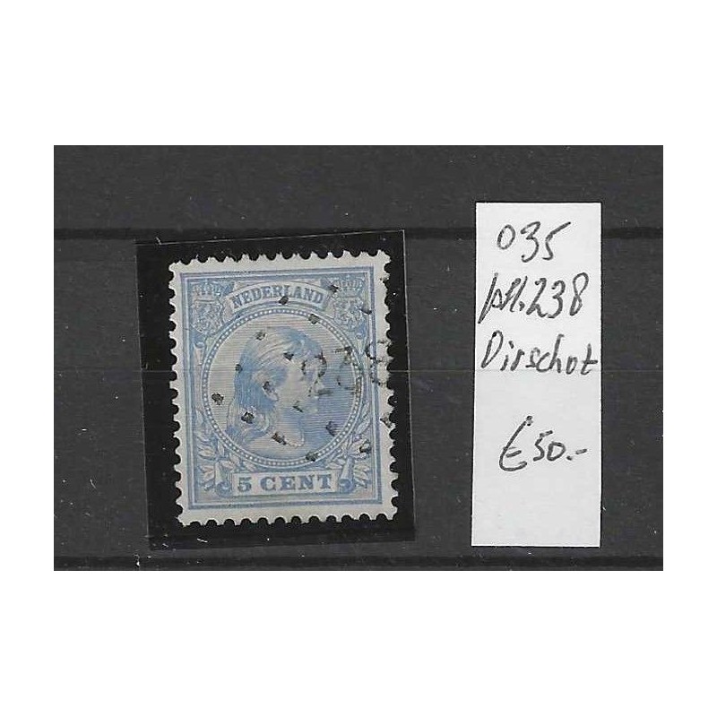 Nederland 35 met puntstempel 238 VFU/gebruikt CV 50 € Nederland 35 met puntstempel 238 VFU/gebruikt CV 50 €