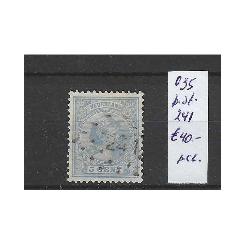 Nederland 35 met puntstempel 241 VFU/gebruikt CV 40 € Nederland 35 met puntstempel 241 VFU/gebruikt CV 40 €