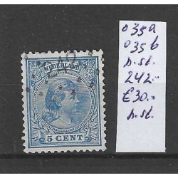 Nederland 35 met puntstempel 242  VFU/gebruikt CV 30 €