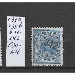 Nederland 35 met puntstempel 242  VFU/gebruikt CV 30 €