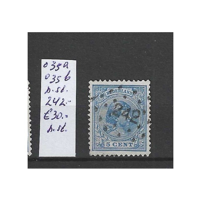 Nederland 35 met puntstempel 242 VFU/gebruikt CV 30 € Nederland 35 met puntstempel 242 VFU/gebruikt CV 30 €