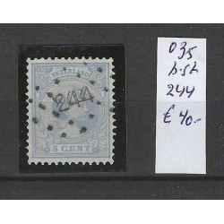Nederland 35 met puntstempel 244  VFU/gebruikt CV 40 €
