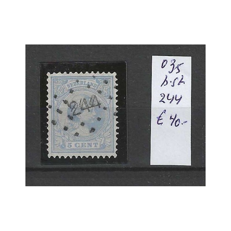 Nederland 35 met puntstempel 244 VFU/gebruikt CV 40 € Nederland 35 met puntstempel 244 VFU/gebruikt CV 40 €