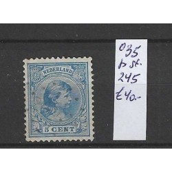 Nederland 35 met puntstempel 245  VFU/gebruikt CV 40 €