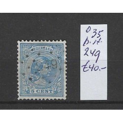 Nederland 35 met puntstempel 249  VFU/gebruikt CV 40 €