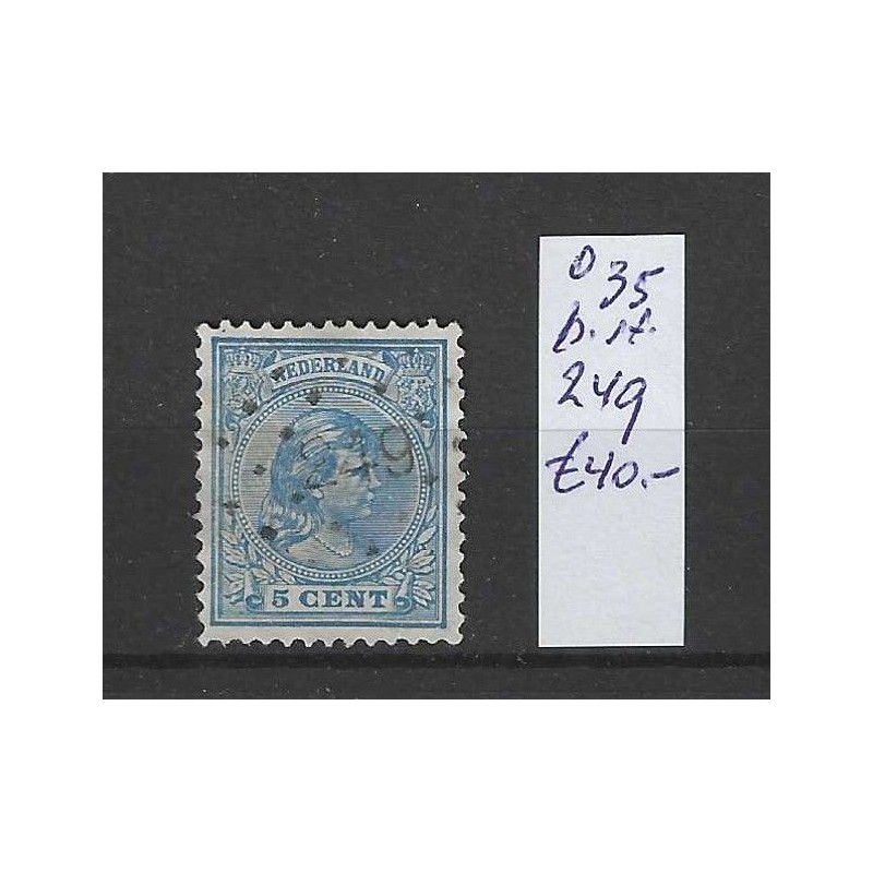 Nederland 35 met puntstempel 249 VFU/gebruikt CV 40 € Nederland 35 met puntstempel 249 VFU/gebruikt CV 40 €