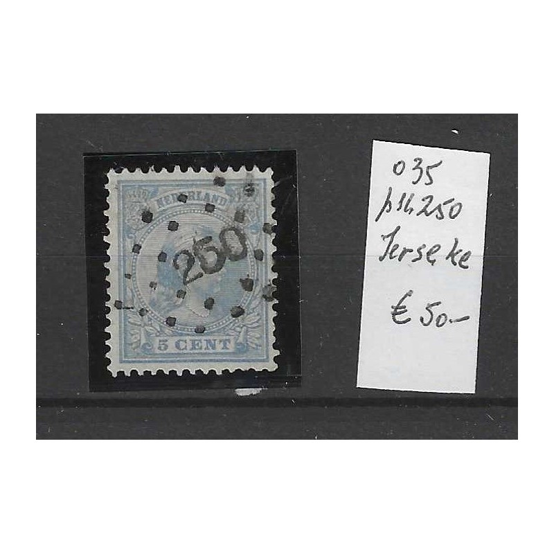 Nederland 35 met puntstempel 250 VFU/gebruikt CV 50 € Nederland 35 met puntstempel 250 VFU/gebruikt CV 50 €