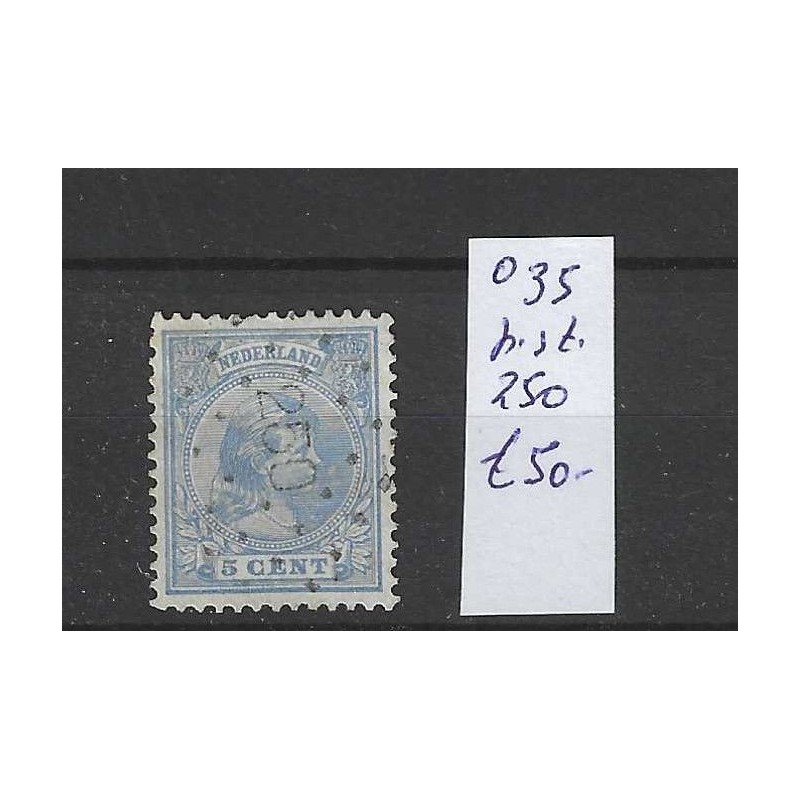 Nederland 35 met puntstempel 250 VFU/gebruikt CV 50 € Nederland 35 met puntstempel 250 VFU/gebruikt CV 50 €