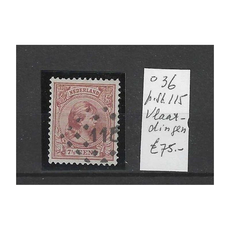 Nederland 36 met puntstempel 115 VFU/gebruikt CV 75 € Nederland 36 met puntstempel 115 VFU/gebruikt CV 75 €