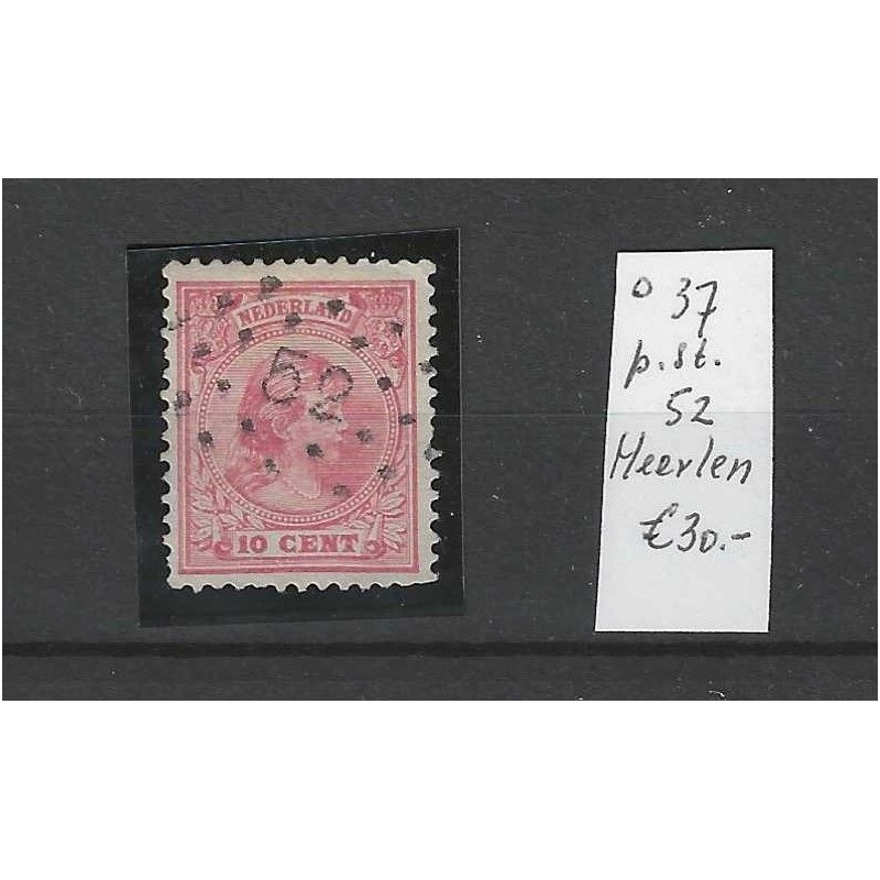 Nederland 37 met puntstempel 52 VFU/gebruikt CV 30 € Nederland 37 met puntstempel 52 VFU/gebruikt CV 30 €