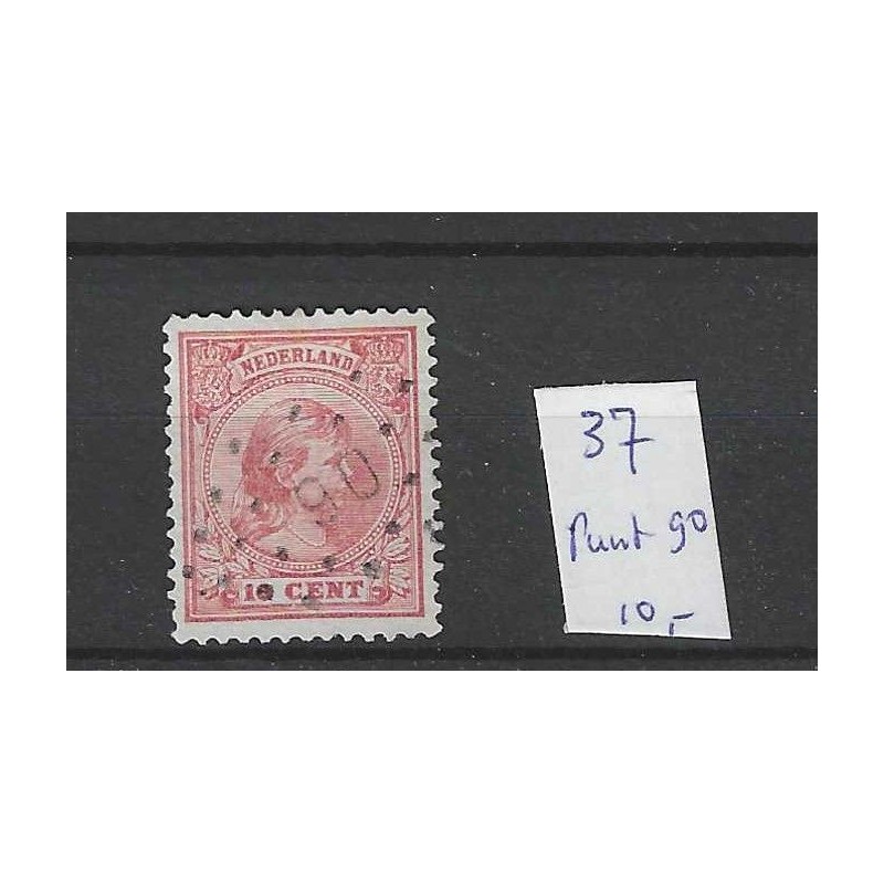 Nederland 37 met puntstempel 90 VFU/gebruikt CV 10 € Nederland 37 met puntstempel 90 VFU/gebruikt CV 10 €