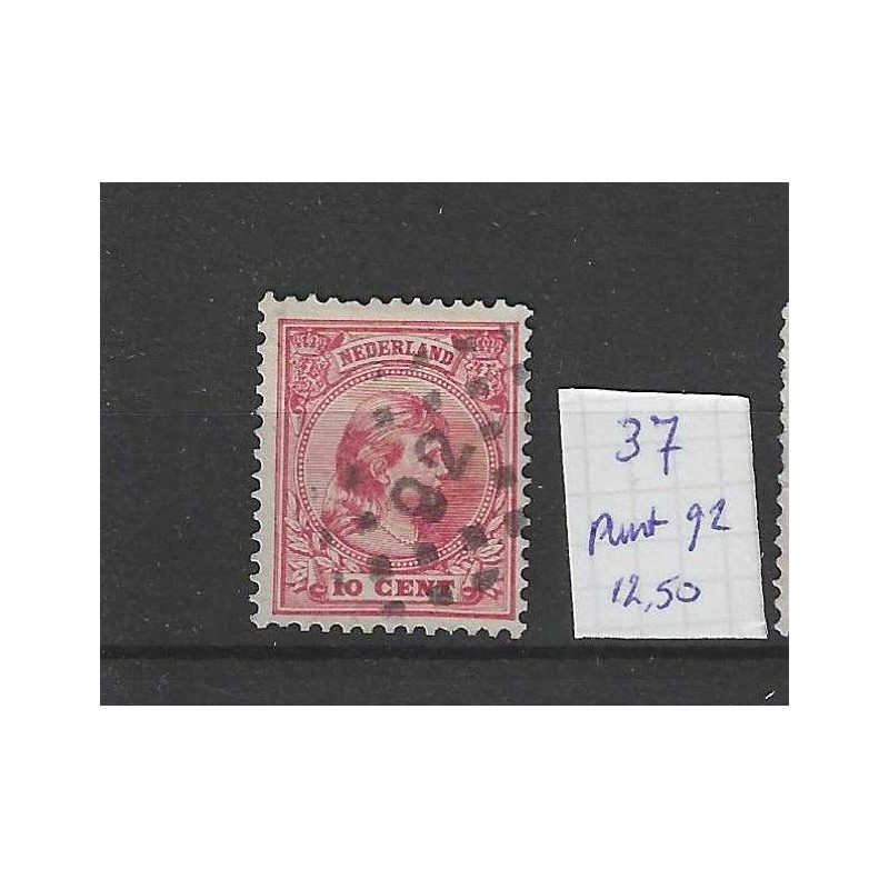 Nederland 37 met puntstempel 92 VFU/gebruikt CV 12 € Nederland 37 met puntstempel 92 VFU/gebruikt CV 12 €