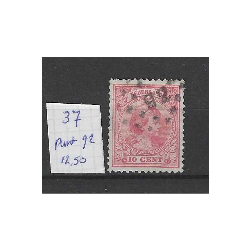 Nederland 37 met puntstempel 92 VFU/gebruikt CV 12 € Nederland 37 met puntstempel 92 VFU/gebruikt CV 12 €