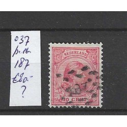 Nederland 37 met puntstempel 187 VFU/gebruikt CV 85 €