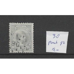 Nederland 38 met puntstempel  90 VFU/gebruikt CV 15 €